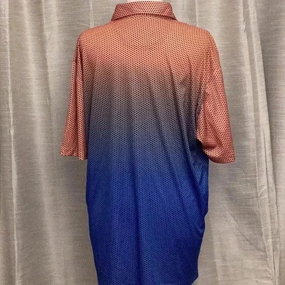 Greg Norman Men’s Play-Dry Gold Orange Blue Ombre Short Sleeve Polo | Size XXL - Picture 8 of 11
